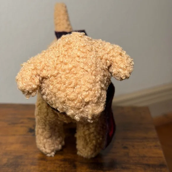 PINK Victoria's Secret Beige Plush Dog with Dark Scarf - Picture 4 of 10